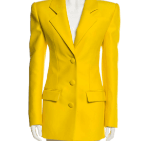Area Yellow Blazer With Rhinestone Open Back — image 1