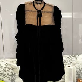 Khaite Velvet Long Sleeve Dress — image 1