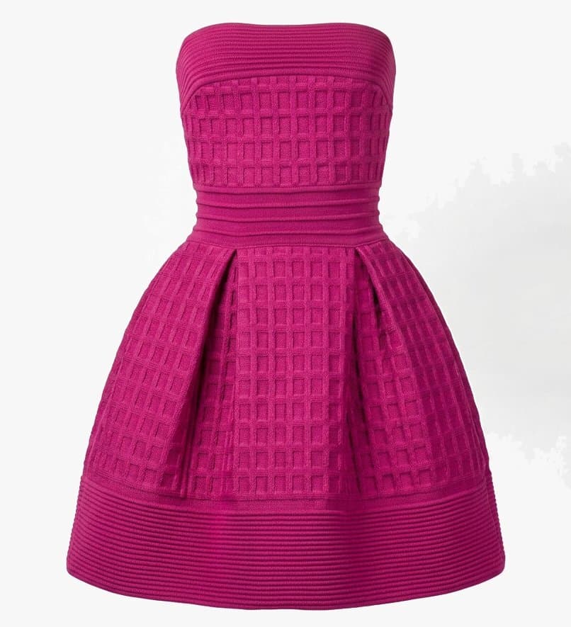 Chanel Strapless Pleated Dress