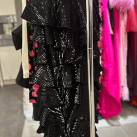 Yves Saint Laurent Gown Tiered Black Sequin — image 1