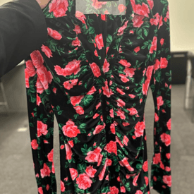 Richard Quinn Velvet Pink And Green Floral 2-piece — image 1