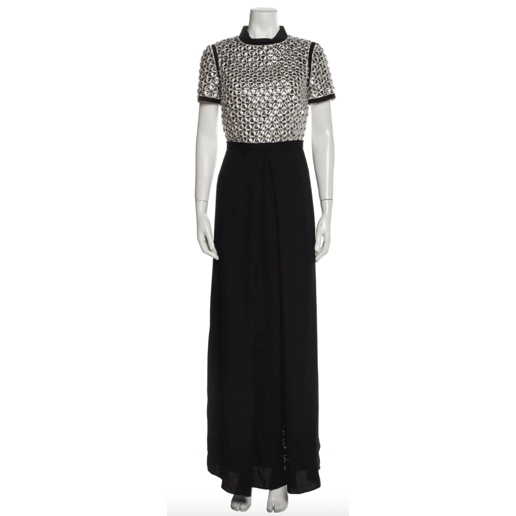 Gucci Geometric Studded Bodice Maxi Gown