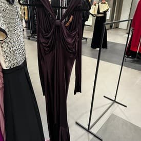 Vintage John Galliano Medium Long Sleeve Purple Gown — image 1