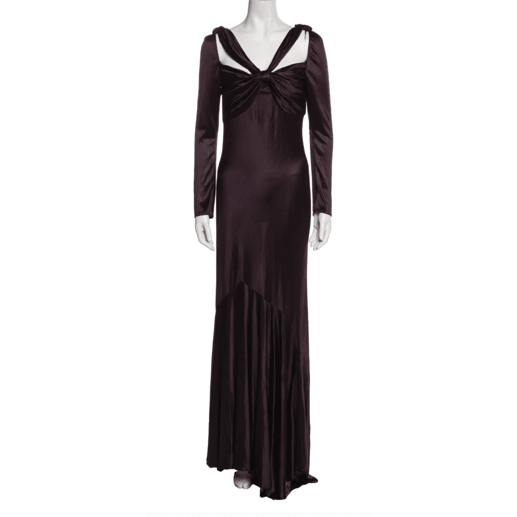 Vintage John Galliano Medium Long Sleeve Purple Gown
