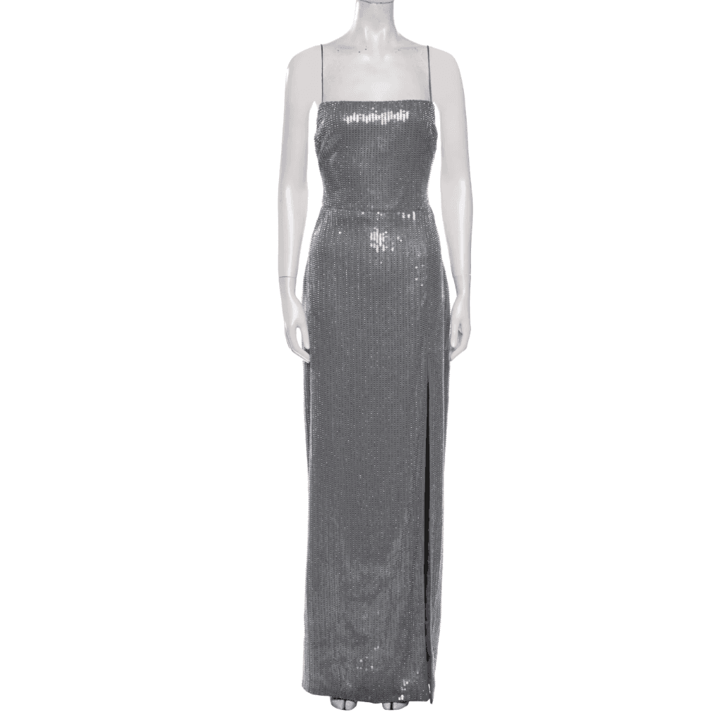 Rasario Silver Beaded Gown