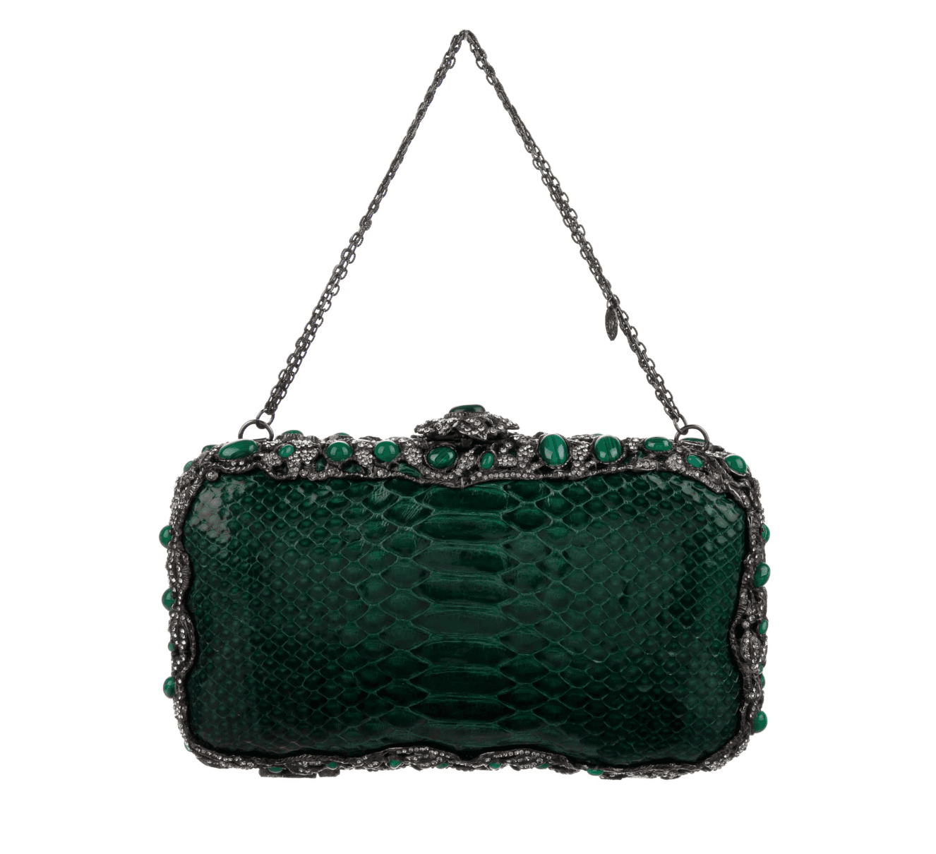 Clara Kasavina Green Python Clutch