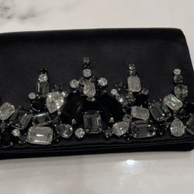 Prada Black Crystal Clutch — image 1