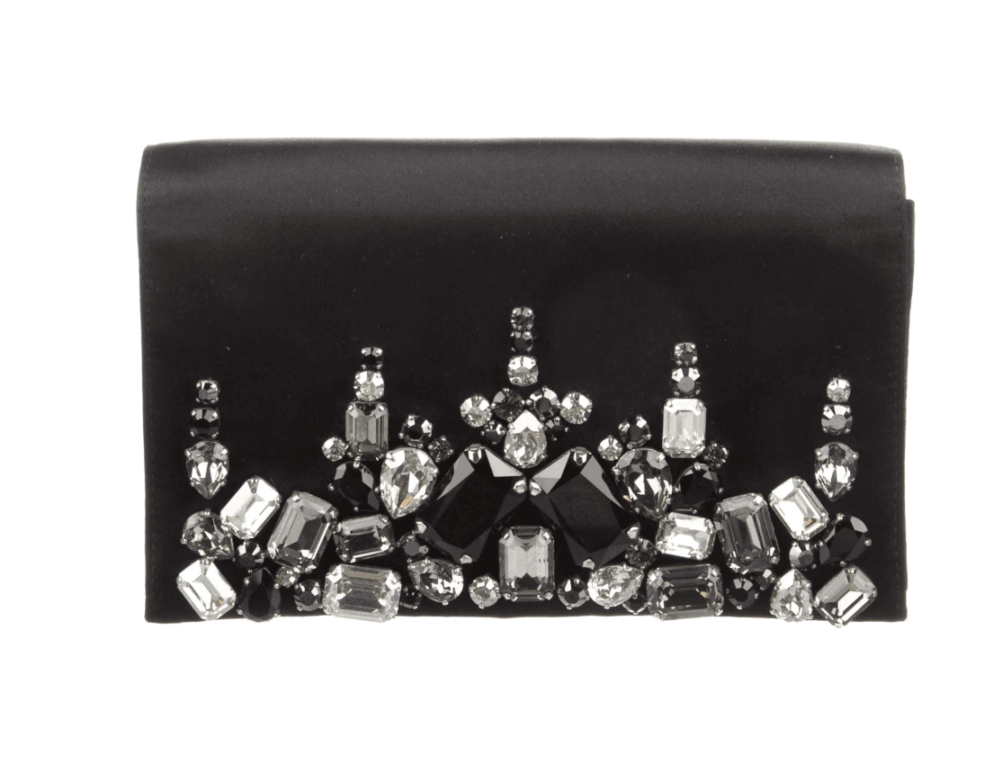 Prada Black Crystal Clutch