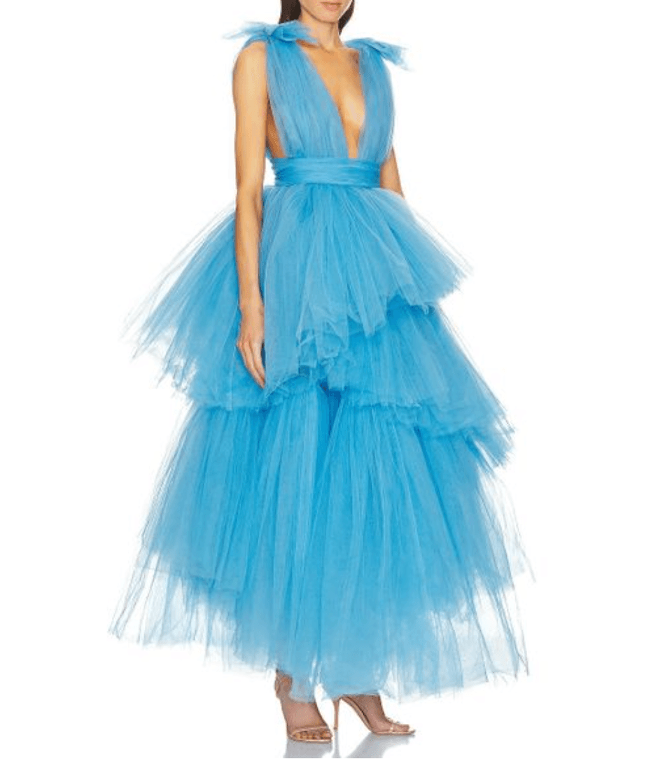 Bronx And Banco Blue Tule Gown