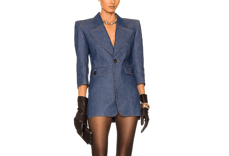 Saint Laurent Denim Blazer Dress
