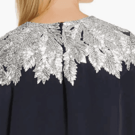 Oscar De La Renta Cape Gown Navy — image 4