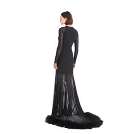 The Attico Feather Trimmed Cut Out Gown — image 5
