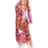 Miu Miu Resort 2015 Pink Orange Printed Midi Dress — image 2