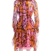 Miu Miu Resort 2015 Pink Orange Printed Midi Dress — image 3