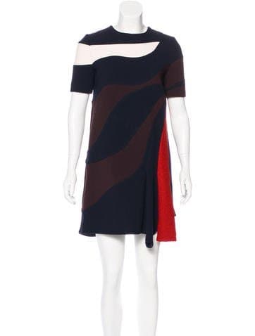 Christian Dior Shift Wool Mini Dress