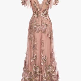 Marchesa Notte Pink Embroidered Gown — image 2