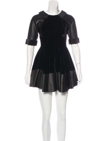 Christopher Kane Leather Mini Dress