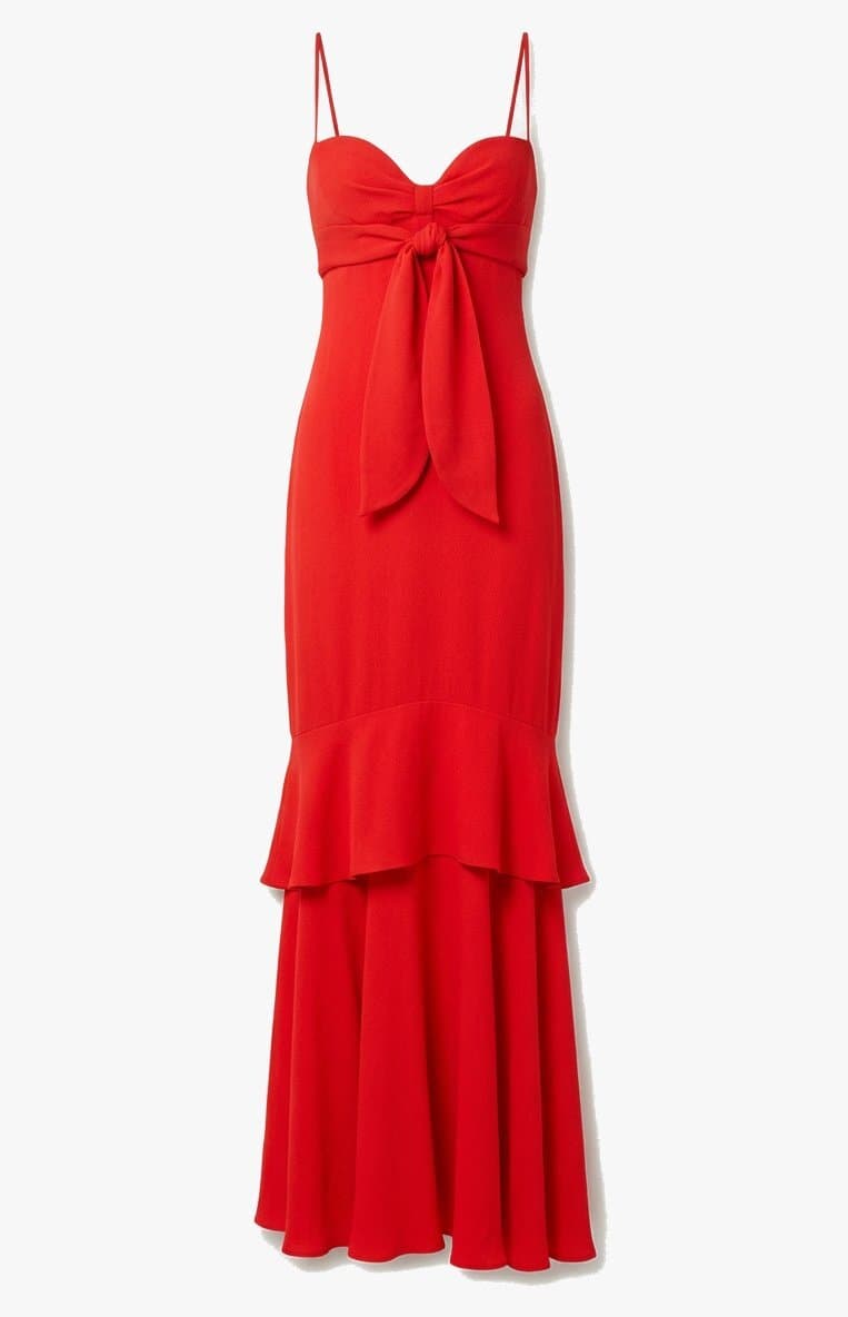 Vintage Valentino Ruffled Silk Maxi Dress
