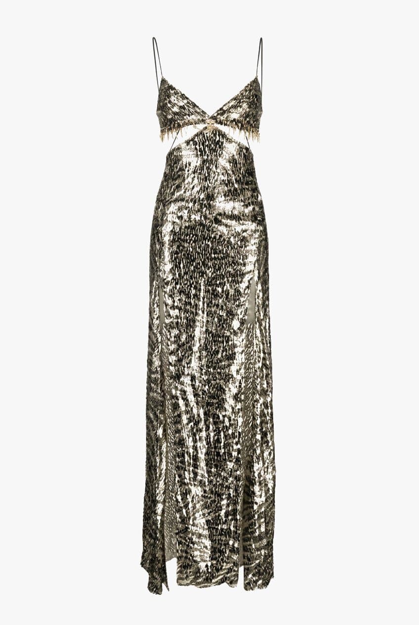 Roberto Cavalli Sequin Embellished Cami Gown