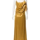 Cushnie Et Ochs Draped Silk Dress — image 1