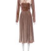 Valentino 2016 Pleated Velvet Dress — image 1