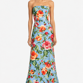 Carolina Herrera Floral-print Faille Gown — image 3