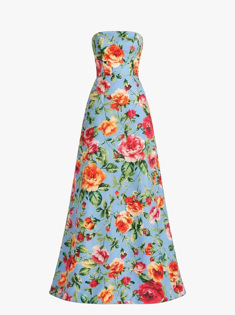 Carolina Herrera Floral-print Faille Gown