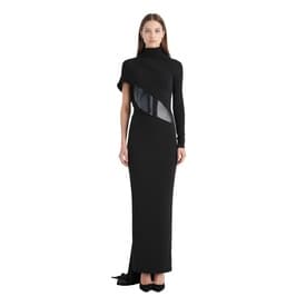 Laquan Smith Black Body-con Gown With Asymmetric Cut Out — image 3