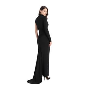 Laquan Smith Black Body-con Gown With Asymmetric Cut Out — image 4