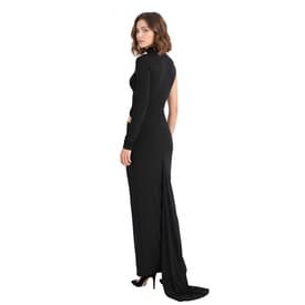 Laquan Smith Black Body-con Gown With Asymmetric Cut Out — image 5
