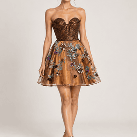Delpozo 2016 Strapless Silk-blend Dress — image 3