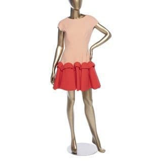 Delpozo Wool Colorblock Dress