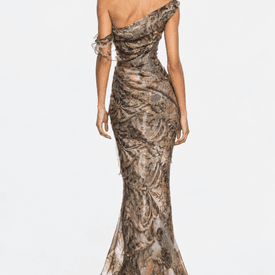 Roberto Cavalli Vintage Runway Printed Silk Corseted Trained Evening Dress Fall/winter 2001 — image 5
