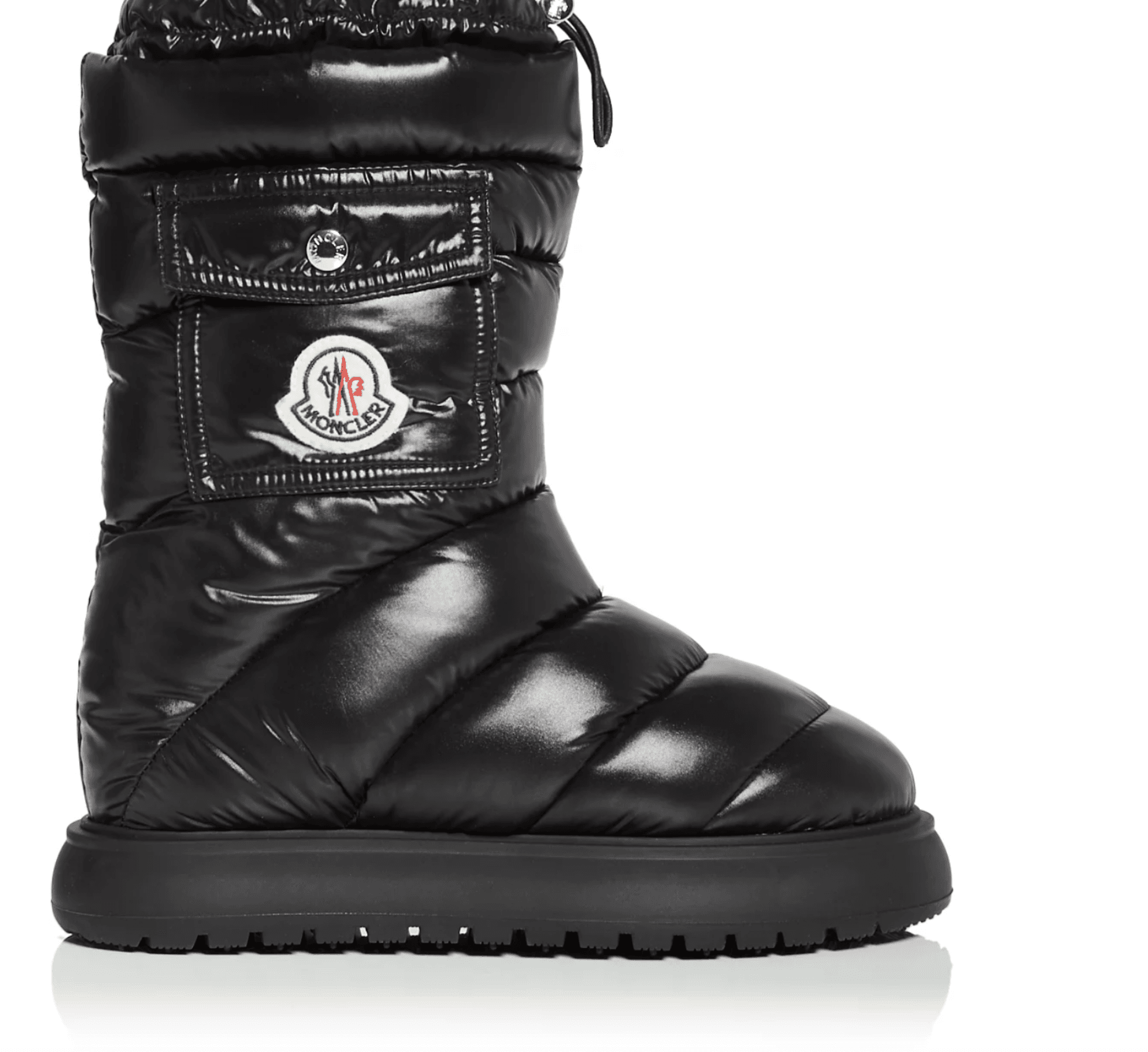 C- Moncler Black Gaia Logo Pocket Down Snow Boots