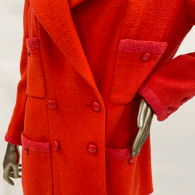 Vintage Chanel Red Double Breasted Jacket — image 2