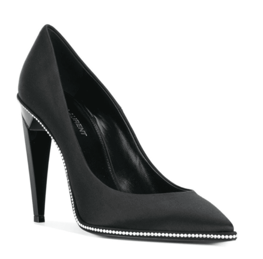 Saint Laurent Black Embellished Pumps