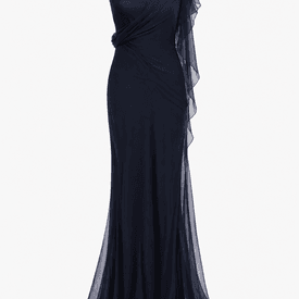 Chanel By Karl Lagerfeld Cruise 2002 Silk Evening Gown Crystal Cc Vintage — image 4