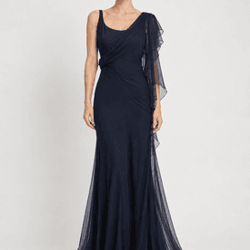 Chanel By Karl Lagerfeld Cruise 2002 Silk Evening Gown Crystal Cc Vintage — image 6