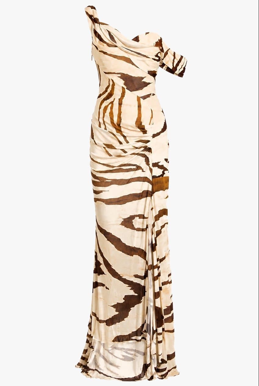Roberto Cavalli 2008 Animal Print Gown