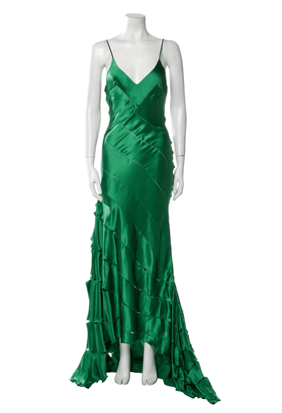 Roberto Cavalli S/s 2004 Silk Green Slip Gown