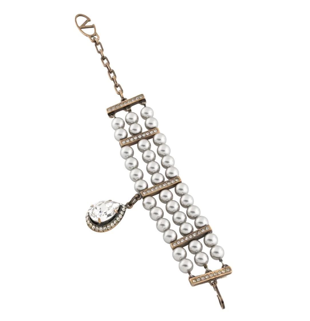 Valentino Faux Pearl Multistrand Bracelet