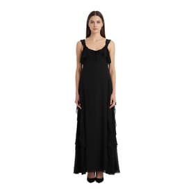 Valentino Silk Ruffle Black Gown — image 3