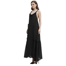 Valentino Silk Ruffle Black Gown — image 8