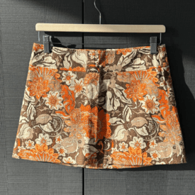 Vintage Dolce & Gabbana S/s 2004 Floral Brocade Mini Skirt — image 1