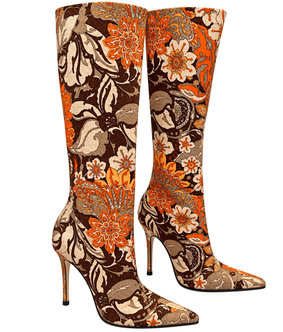 Dolce & Gabbana S/s 2004 Floral Brocade Boots Size 9