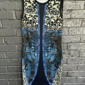 Roberto Cavalli Patterned Blue Dress — image 1