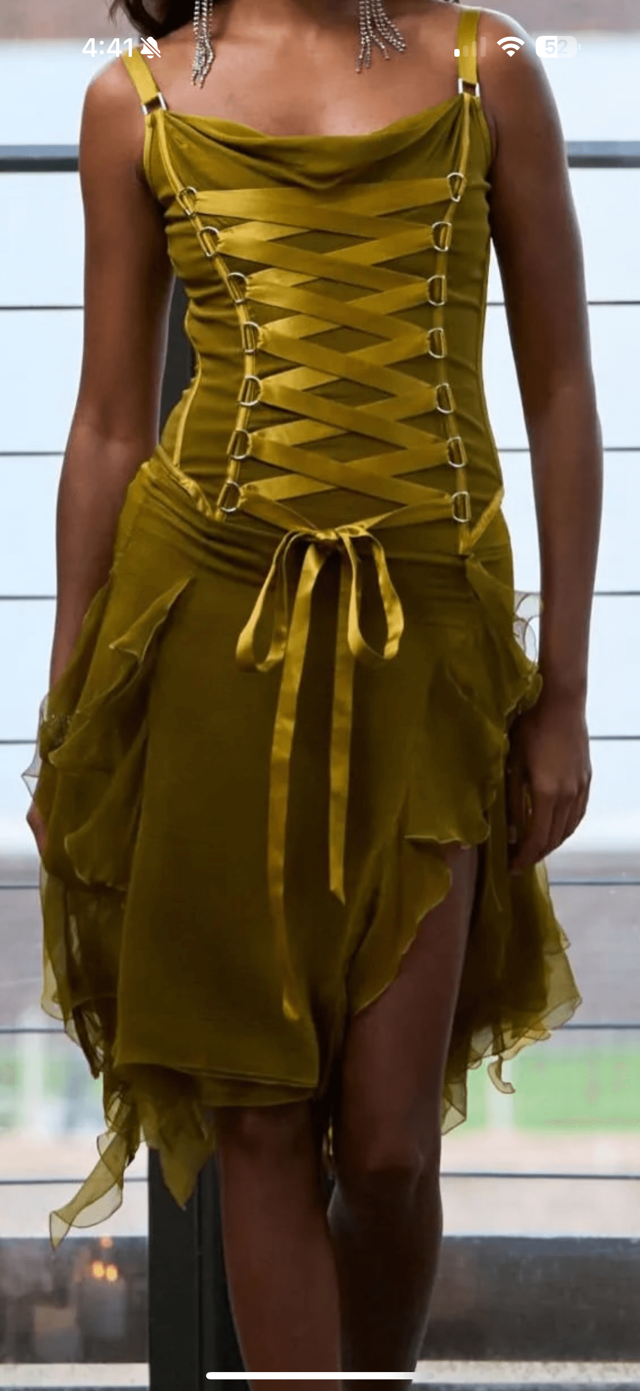 Versace Vintage Green Strappy Corset Dress