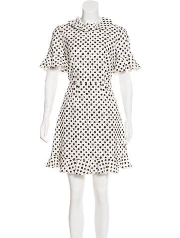 Dolce & Gabbana Polka Dot Ruffle-trimmed Dress