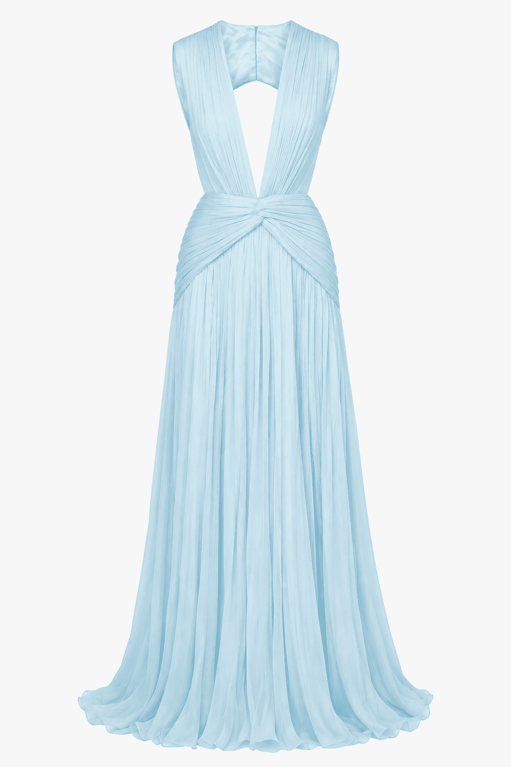 Costarellos Silk Chiffon Gown