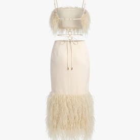 Jacquemus La Robe Raphia Fringed Midi Dress — image 2